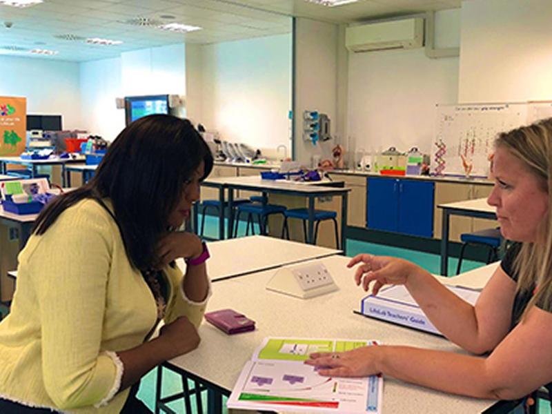 Researchers discussing